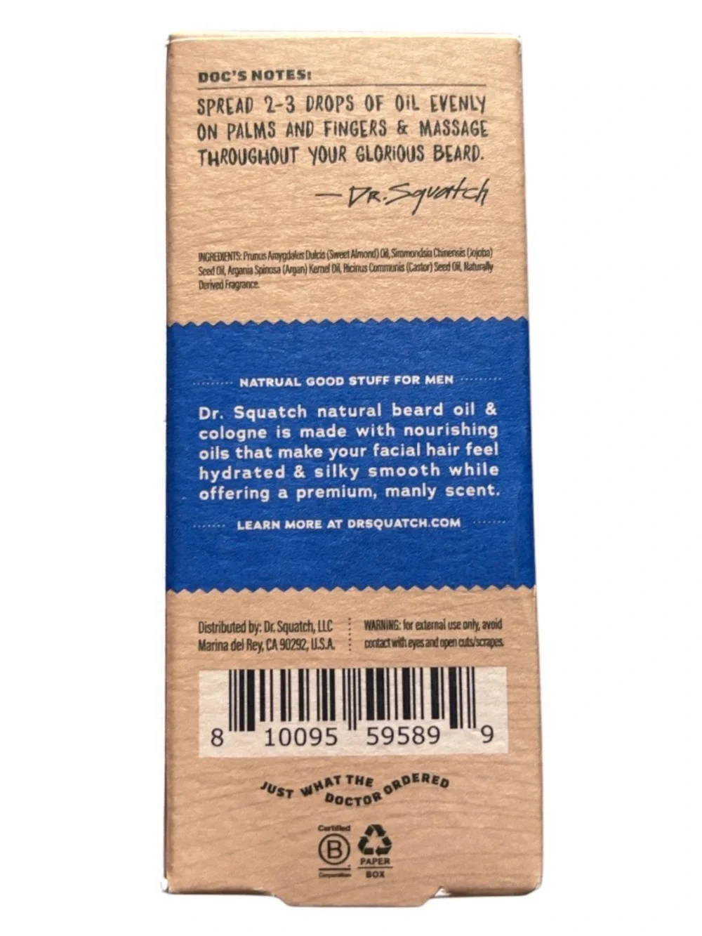 Dr. Squatch BUNDLE | Beard Oil & Cologne Glacial Falls Face Wash Fresh Falls 2